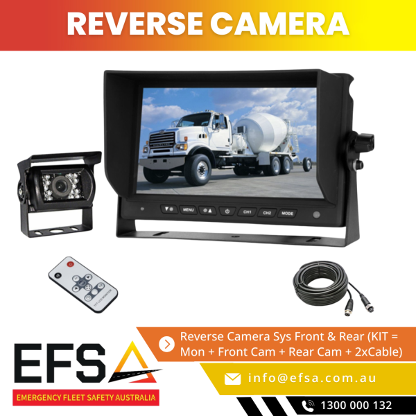 Reverse Camera Sys Front & Rear (KIT = Mon + Front Cam + Rear Cam + 2xCable)